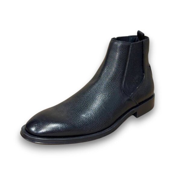 BOSS Premium Chelsea Boots Men's Black Leather US 9 (UK 8 EU 42) MSRP $539 - Picture 1 of 4